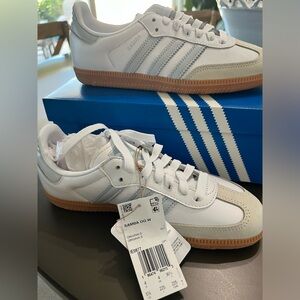 Samba OG women’s shoes size 5.5 cloud white/halo blue/off white
